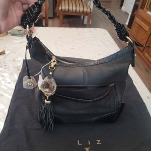 Liz Couture Sophia black leather handbag